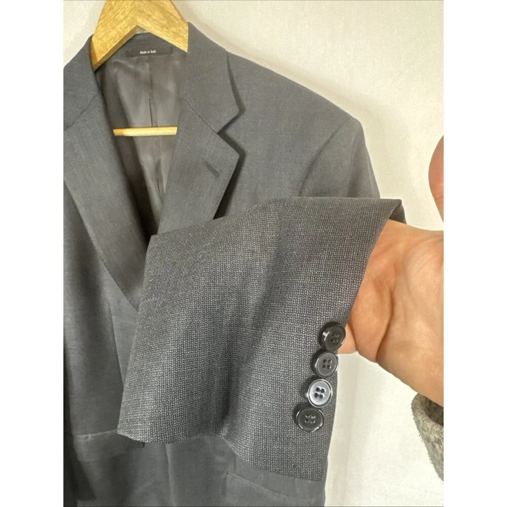 Ermenegildo Zegna Traveller Micronsphere‎ Wool Gray Blazer Sport Coat Italy 42R